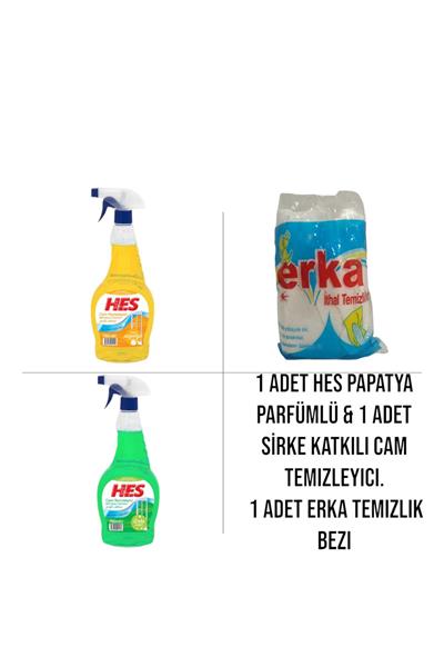 Papatya Parfümlü Ve Sirke Katkılı Cam Temizleyici 750 ml 750 Ml, Erka Temizlik Bezi (1 ADET)