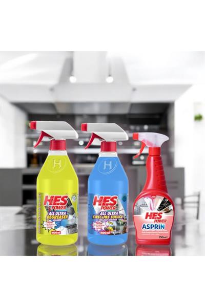 POWER SET: ALL ULTRA DEGREASER YAĞ SÖKÜCÜ(1000ML)-KİREÇ&PAS SÖKÜCÜ(1000ML), ASPRIN(750ml)