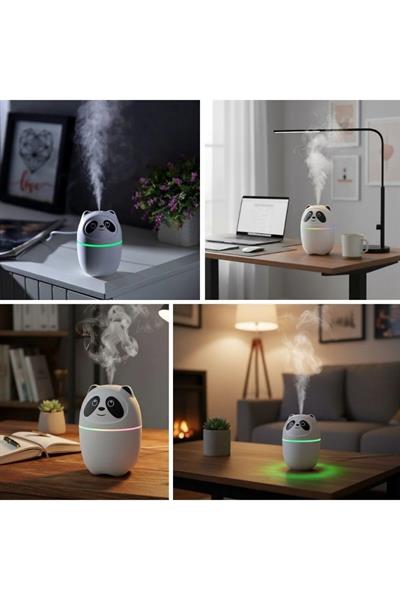 Sevimli Panda Figürlü Hava Nemlendirici Ultrasonik Soğuk Buhar Makinesi
