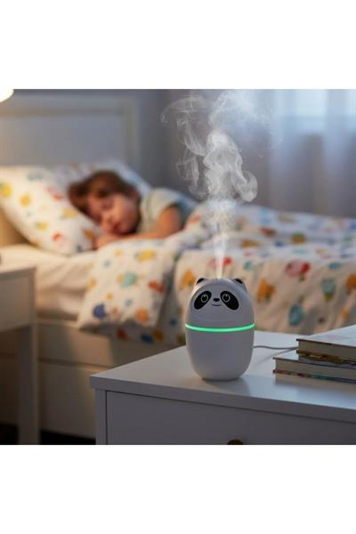 Sevimli Panda Figürlü Hava Nemlendirici Ultrasonik Soğuk Buhar Makinesi