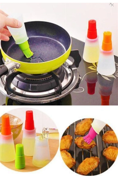 Silikon Hazneli Yağ Fırçası