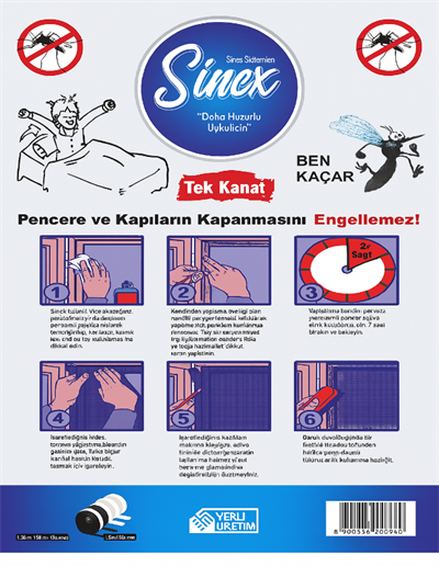 SİNEX Pencere Sineklik Tülü 75cm X 125 cm
