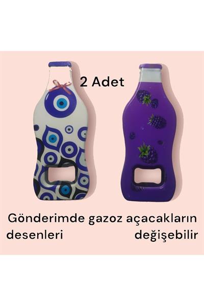 ŞİŞE FİGÜRLÜ DESENLİ MIKNATISLI (MAGNETLİ)  GAZOZ AÇACAĞI ( 2 ADET)