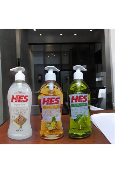 Sıvı Sabun Serisi 3lü Set : Zeytin Yağlı (400ML), Beyaz Sabun Kokulu(400ML), Tropikal(400ML)