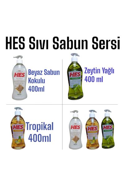 Sıvı Sabun Serisi 3lü Set : Zeytin Yağlı (400ML), Beyaz Sabun Kokulu(400ML), Tropikal(400ML)