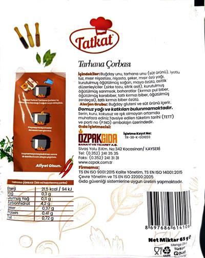 Tarhana Çorbası ( 4 Porsiyon - 65g)