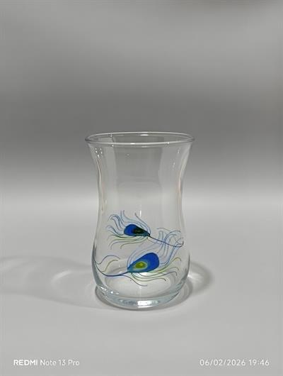 Tavus Kuşu Tüylü Klasik 6lı Çay Bardağı 115cc (4 Oz)