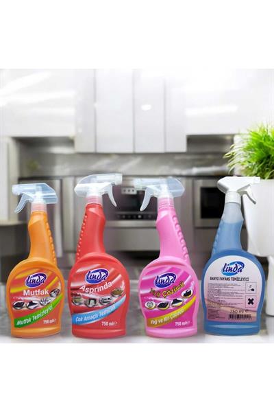 Temizlik Seti: Ultra Çamaşır Suyu 750ml Banyo Fayans 750 ml Aspirda 750ml Mutfak 750 ml