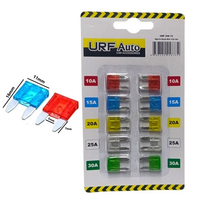 URF Aoto 10'Lu Araç Sigorta Bıçak Mini