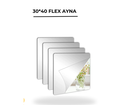 Dekoratif Yapışkanlı Esnek (Flex) Ayna 30x40 cm 