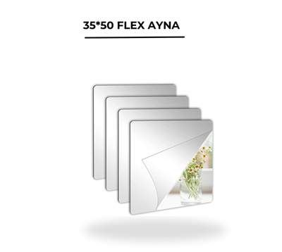 Dekoratif Yapışkanlı Pleksi (Flex) Ayna 35x50 cm