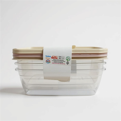 Zambak 3lü Saklama Kabı 0.75 LT