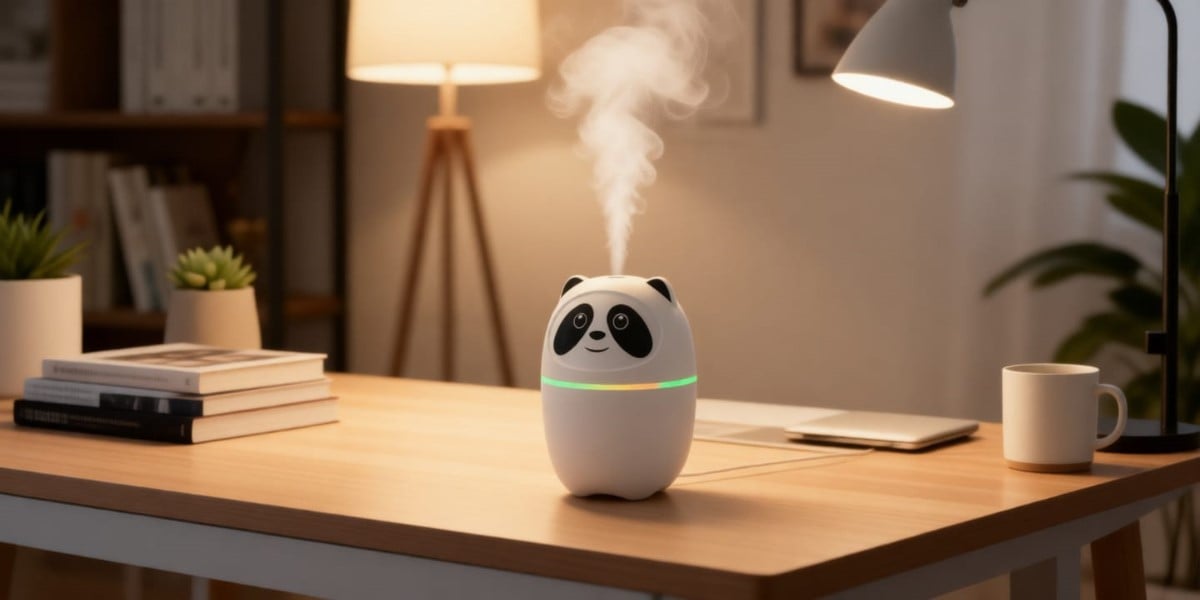 SEVİMLİ PANDA FİGÜRLÜ HAVA NEMLENDİRİCİSİ