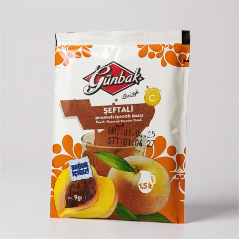 GÜNBAK ŞEFTALİ AROMALI İÇİCEK TOZU 9G