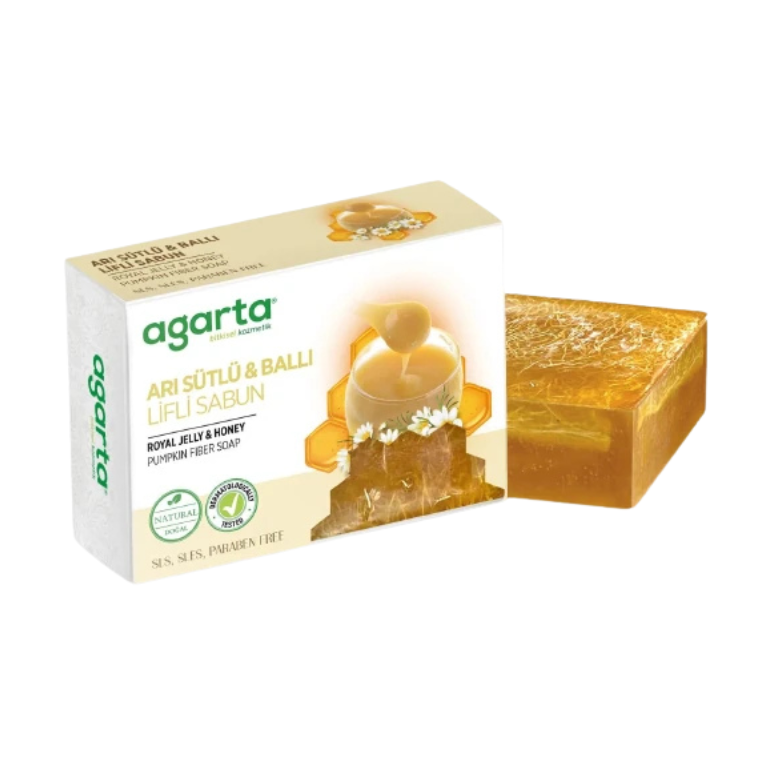 Agarta Doğal Arı Sütlü Ballı Lifli Sabun 150g