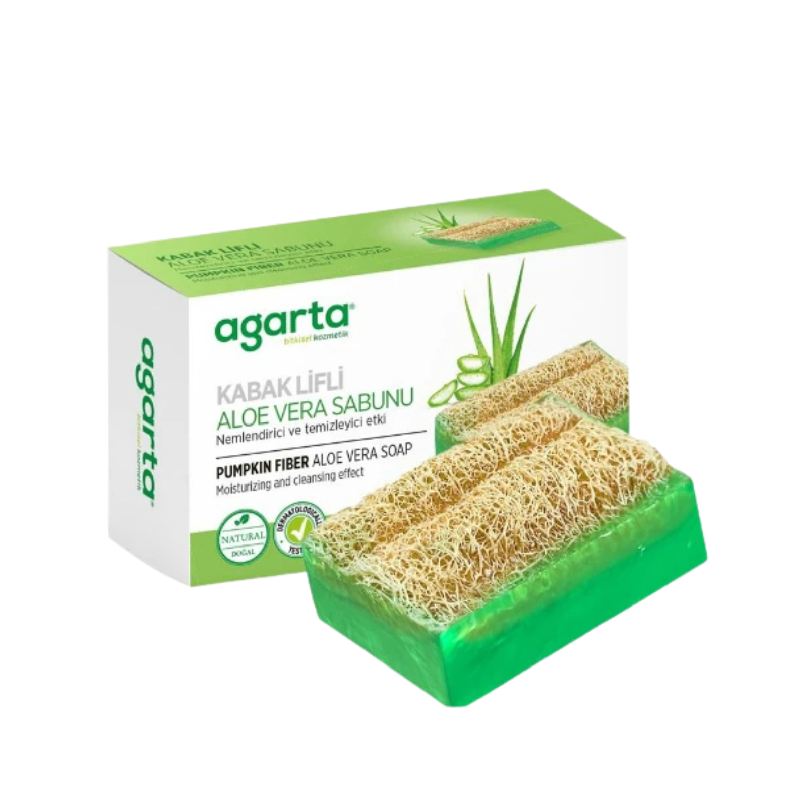 Agarta Doğal Kabak Lifli Aloe Vera Sabunu 125g