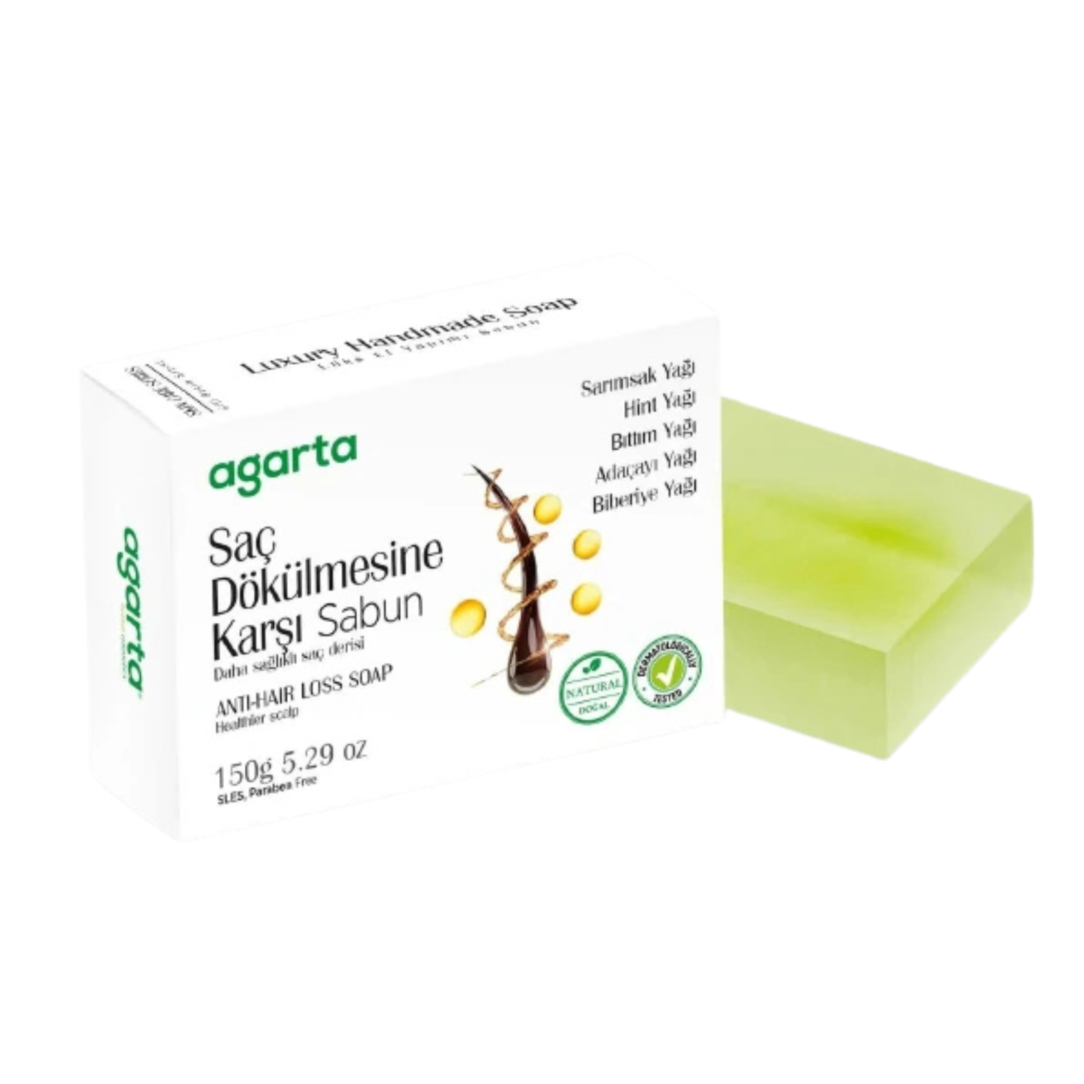Agarta Doğal Saç Dökülmesine Karşı Sabun 150g