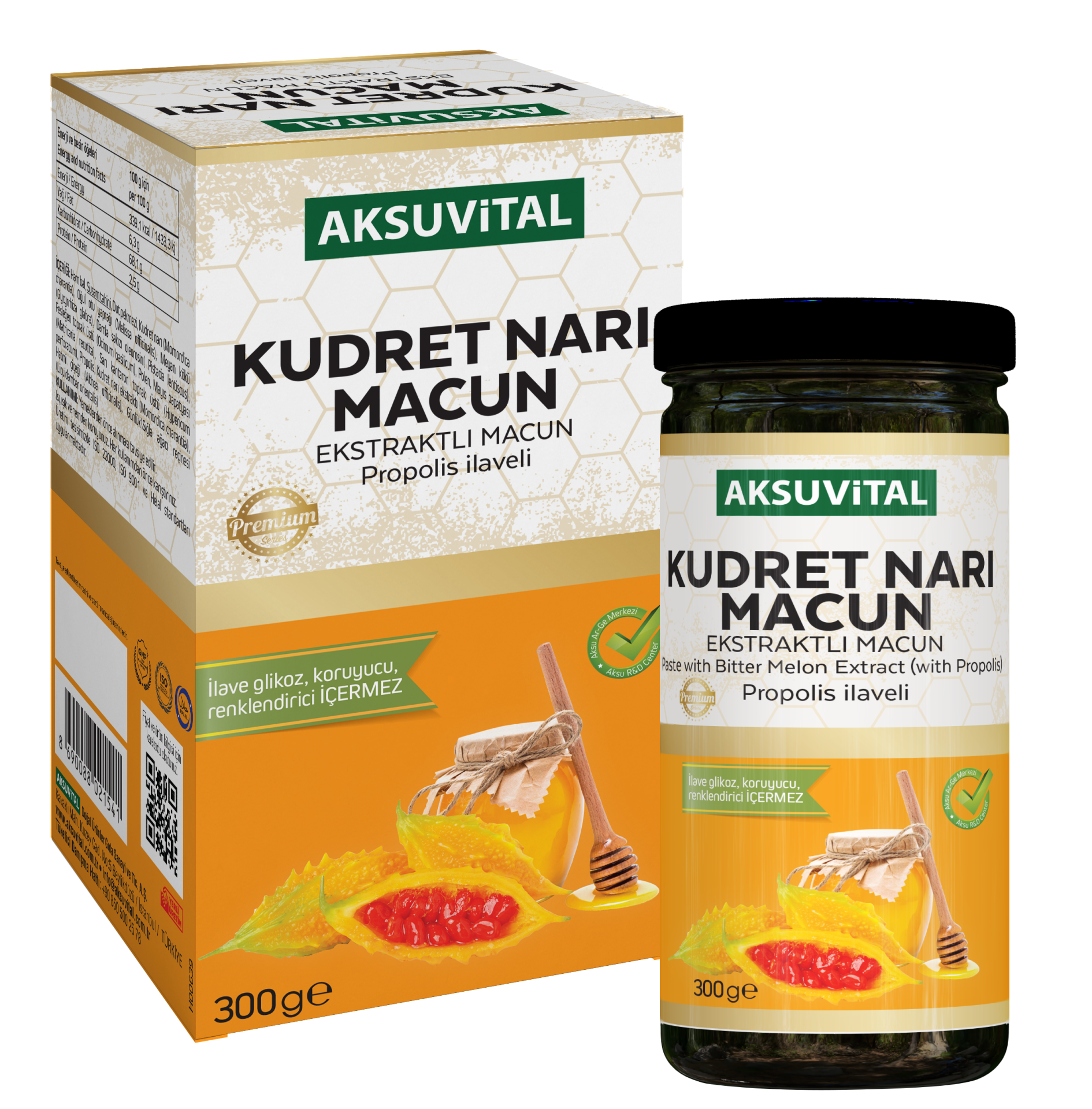 Aksu Vital Kudret Narı Ekstraktlı Propolis İlaveli Macun 300g