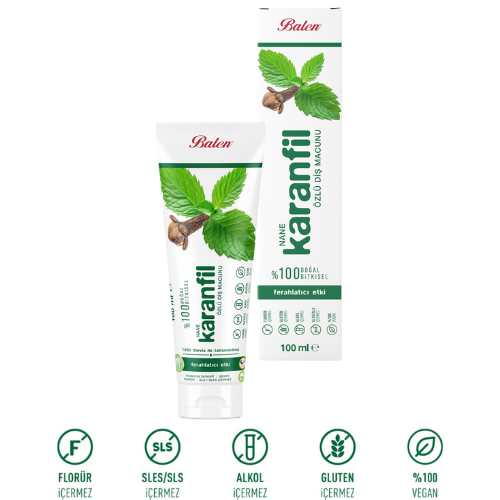Balen Doğal Nane & Karanfil Özlü Diş Macunu 100ml