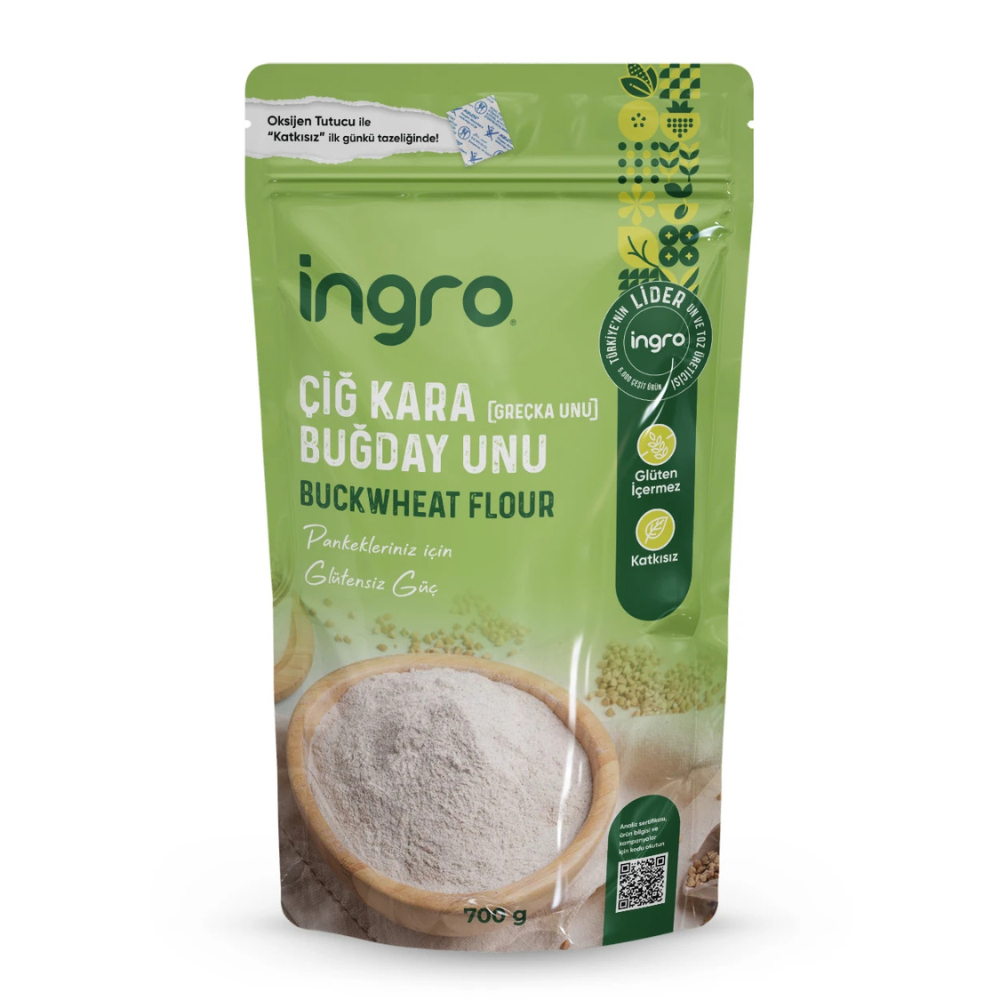 İngro Glutensiz Çiğ Karabuğday (Greçka) Unu 700 g 