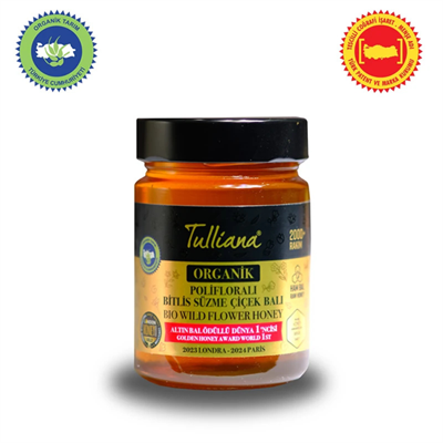 Tulliana Organik Polifloralı Ham Süzme Bitlis Çiçek Balı 450g