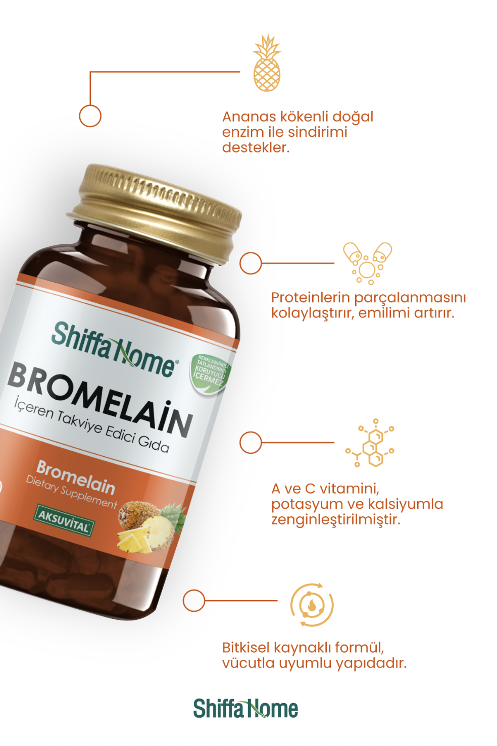Aksu Vital Bromelain 60 Tablet