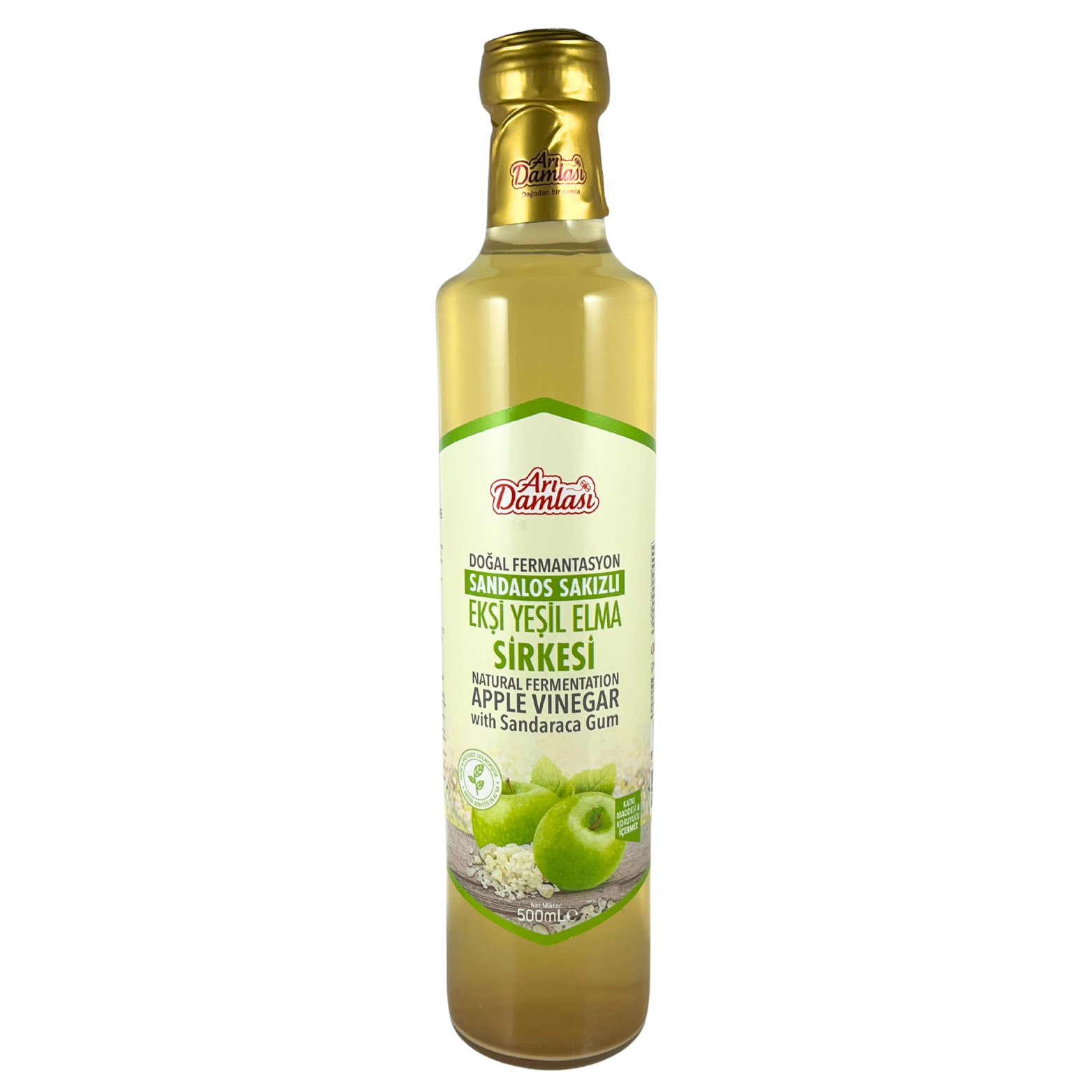 Arı Damlası Sandaloz Sakızlı Ekşi Yeşil Elma Sirkesi 500ml