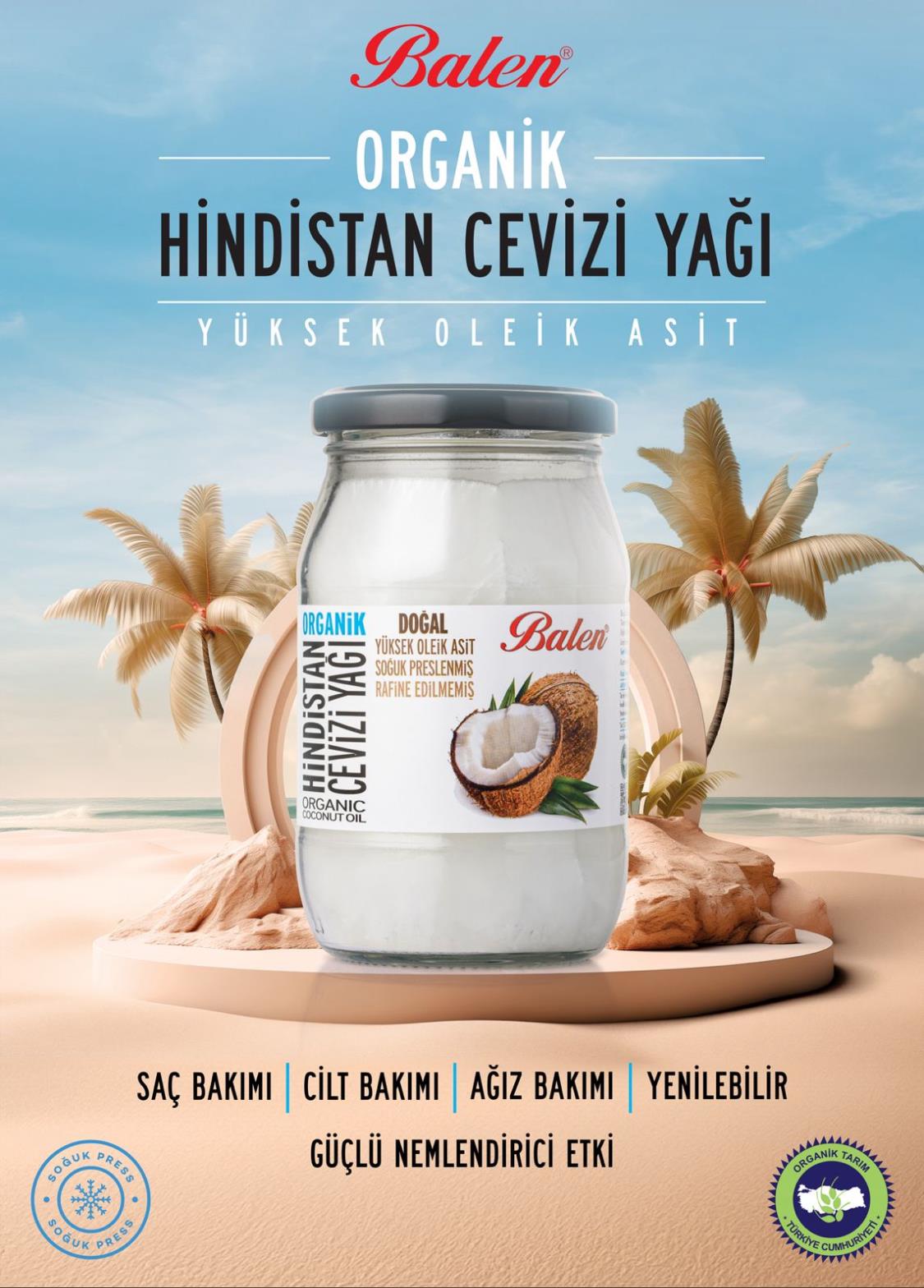 Balen Organik Hindistan Cevizi Yağı 300g
