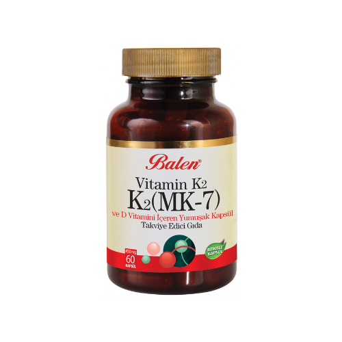 Balen Vitamin K2 (MK-7) ve D3 Kapsül 450mgx60
