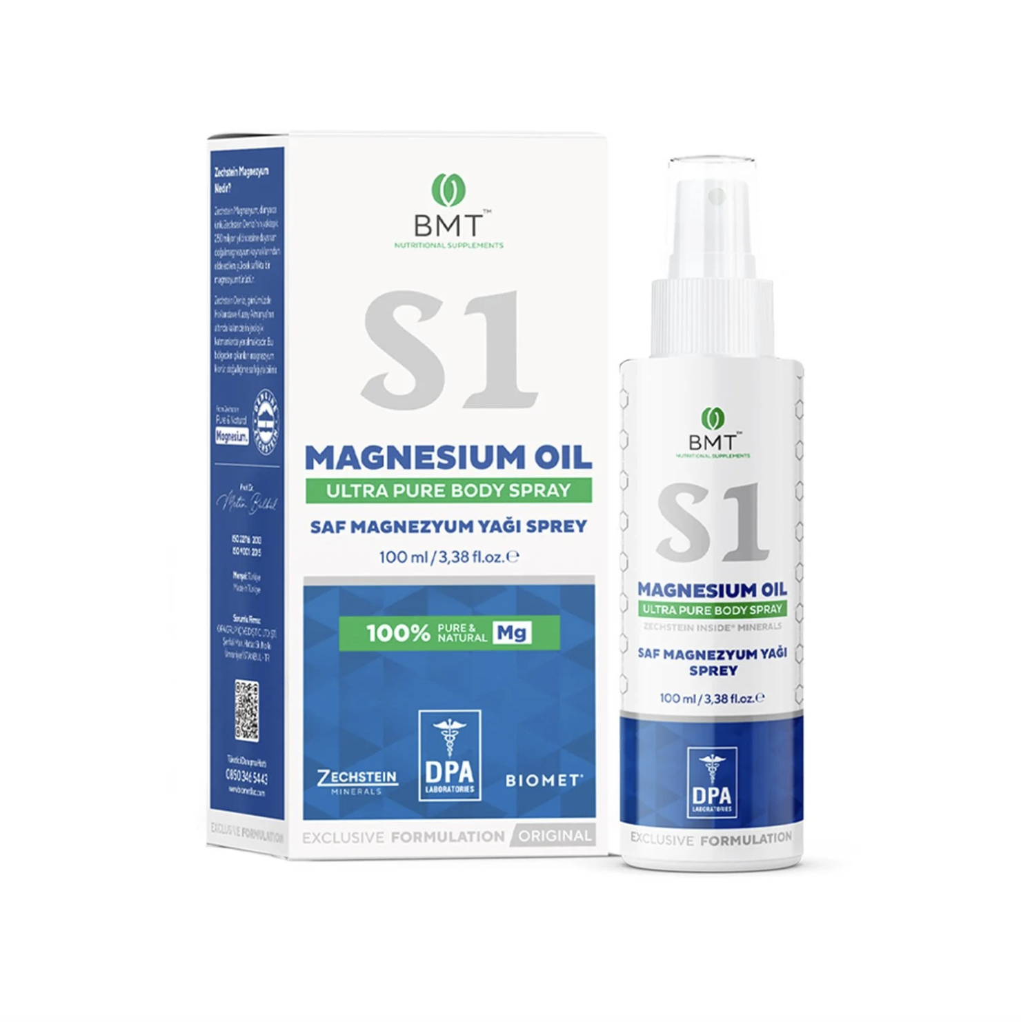 Biomet S1™ Magnezyum Yağı 100ml Sprey