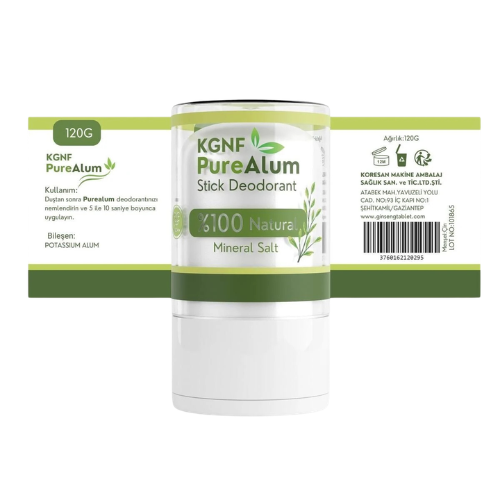 KGNF Kristal Roll On Deodorant Pure Alum - Doğal Mineral Tuz Deodorantı 120g