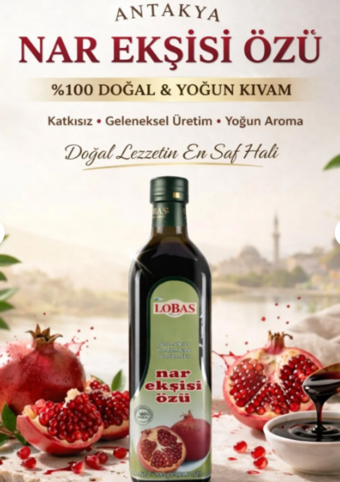 Lobas Antakya Usulü Nar Ekşisi Özü  1kg