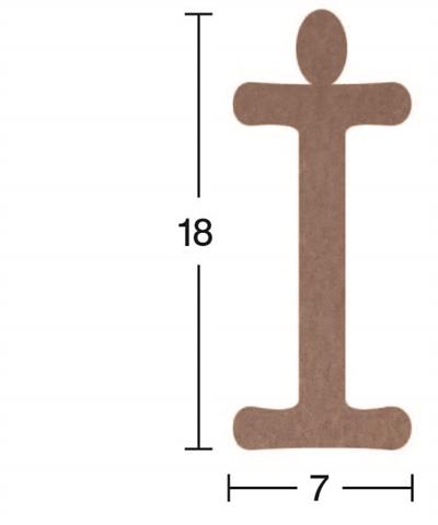 H 12 18 mm  İ HARFİ