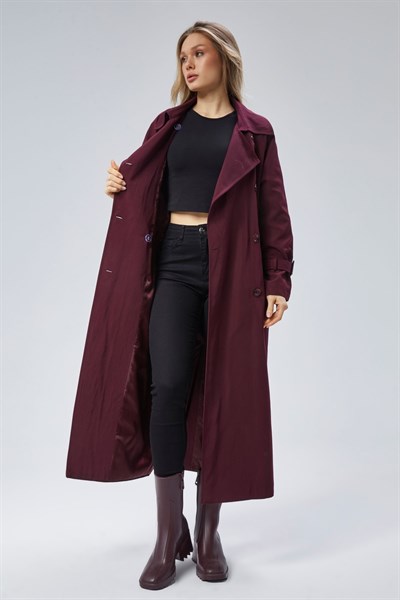 Kadın Oversize Kuşaklı Trençkot