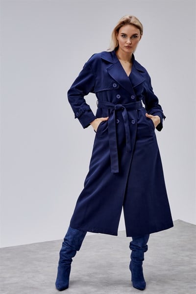 Oversize Rüzgarlık Detaylı Trençkot