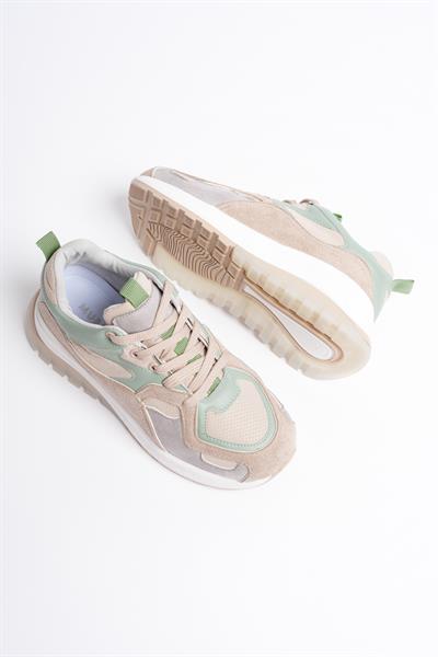 Avira Kadın Bej Vizon Kalın Tabanlı Spor Ayakkabı Sneakers