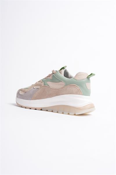 Avira Kadın Bej Vizon Kalın Tabanlı Spor Ayakkabı Sneakers