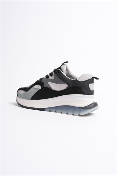 Avira Kadın Gri Siyah Kalın Tabanlı Spor Ayakkabı Sneakers