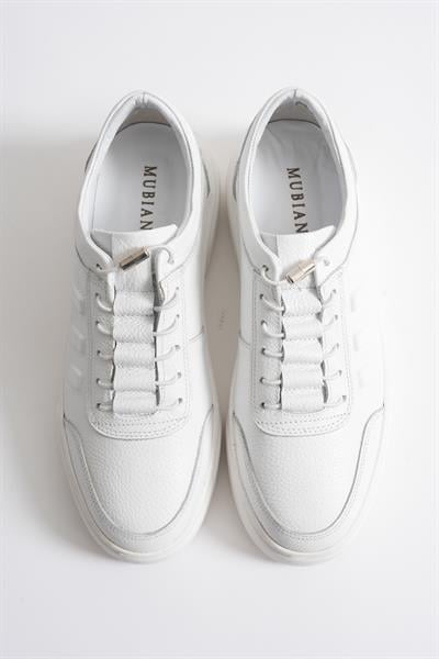 Eryon Erkek Beyaz Hakiki Deri Casual Sneaker Lastik Detaylı Ayakkabı