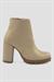 Kadın Bot Kalın Topuklu Fermuarlı Mila Nude