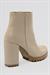 Kadın Bot Kalın Topuklu Fermuarlı Mila Nude