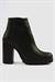 Kadın Bot Kalın Topuklu Fermuarlı Mila Siyah