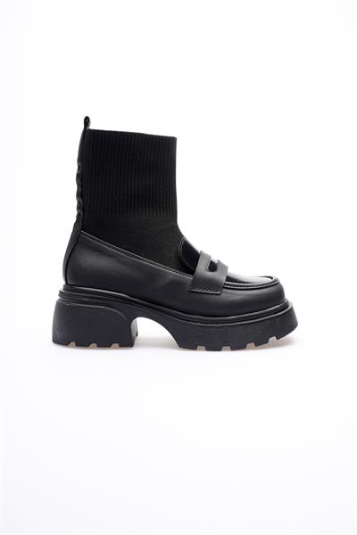 Kadın Çorap Bot Triko Siyah Boska