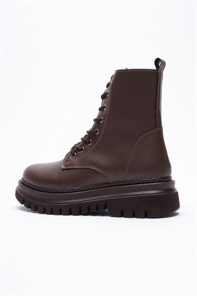 Kadın Deri Bot Fermuarlı Kahve Nexa