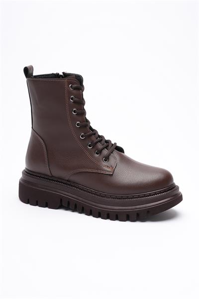 Kadın Deri Bot Fermuarlı Kahve Nexa