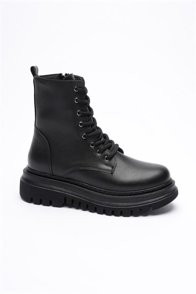 Kadın Deri Bot Fermuarlı Siyah Nexa