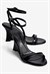 Kadın Dolgu Topuklu Bilekten Bantlı Sandalet Şık Günlük Ayakkabı Nerisa Siyah
