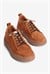 Kadın Hakiki Süet Sneaker Lastik Bağcıklı Krep Taban Roan Taba