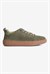 Kadın Hakiki Süet Sneaker Lastik Bağcıklı Krep Taban Roan Haki