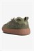 Kadın Hakiki Süet Sneaker Lastik Bağcıklı Krep Taban Roan Haki